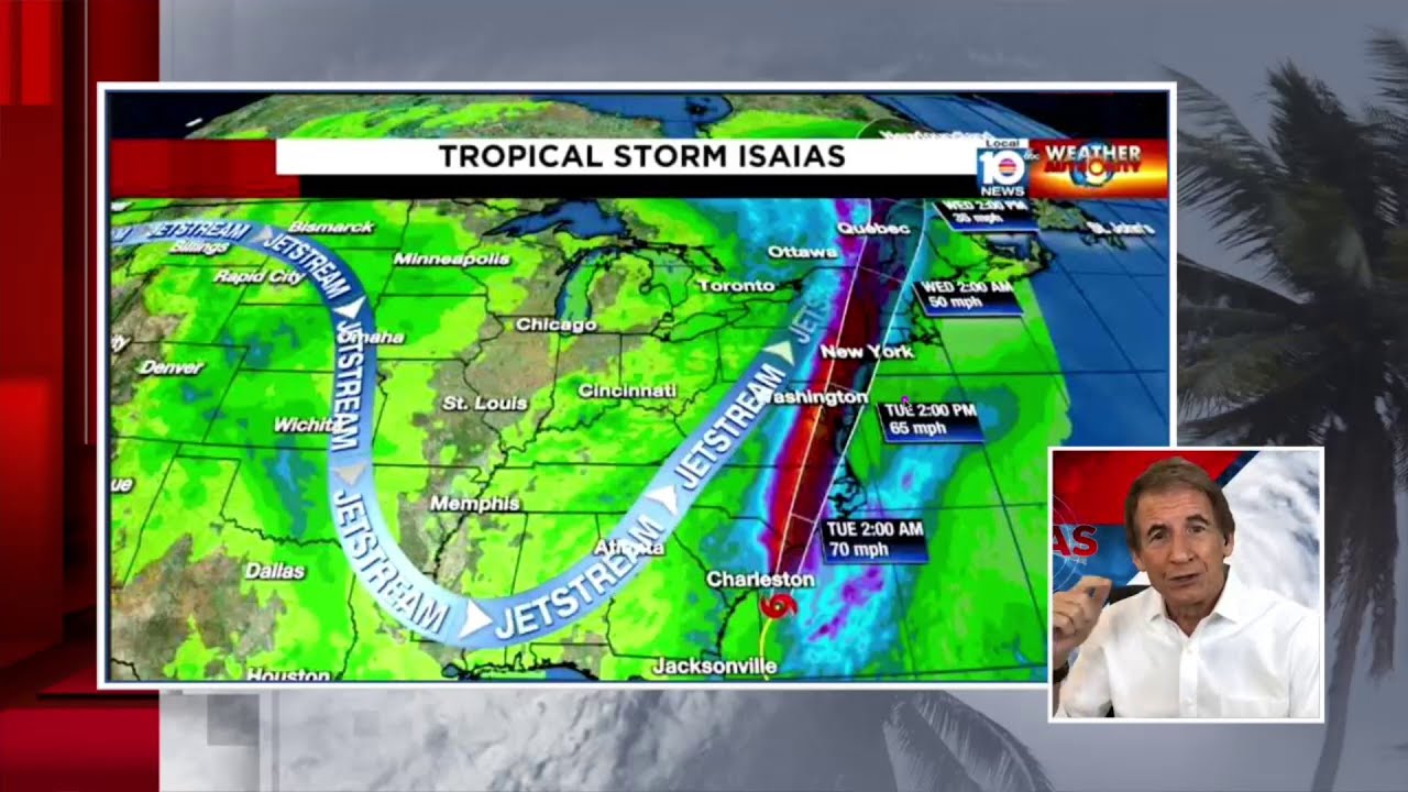 Tropical Storm Isaias on track to make landfall, possibly as hurricane ...