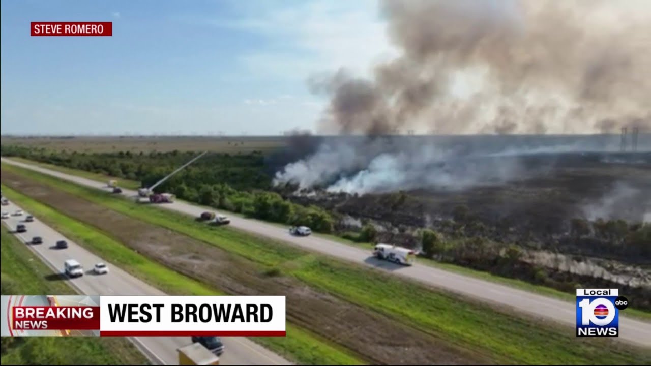 Crews battling brush fire in western Broward County - THE MIAMI METROPOLIS